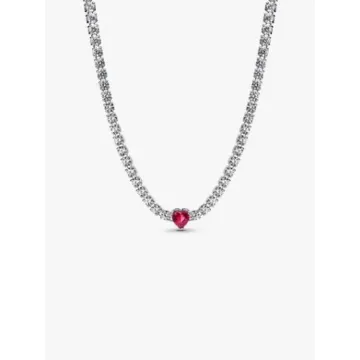Choker Cœur Halo Argent Massif Pandora