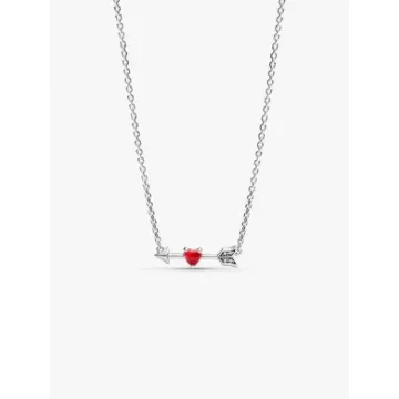 Collier Flèche & Cœur en Verre de Murano Pandora