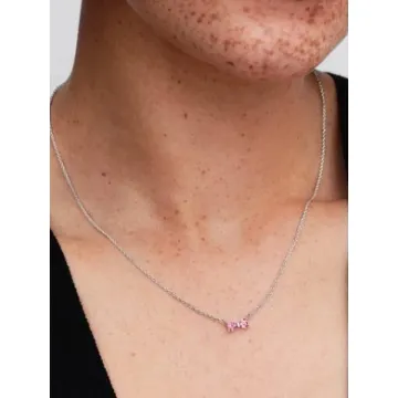 Collier à Pendentif Nœud Rose Pandora