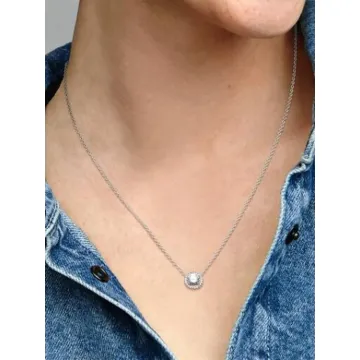 Collier Halo Scintillant Rond Pandora