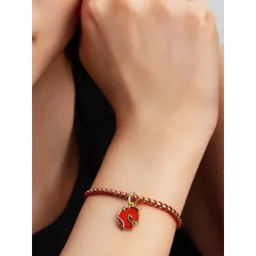 Charm Pendant Cheval de Feu Murano Rouge Pandora