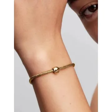 Mini Charm Tête de Mort Doré Pandora