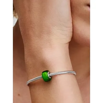 Mini Charm en Verre de Murano Vert Pandora