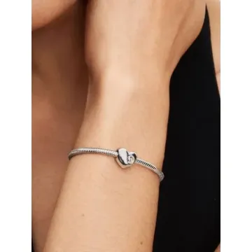 Charm Cœur Pierre Incolore Gravable Pandora