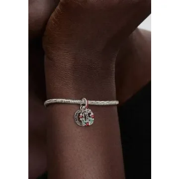 Charm Pendant Double Couronne de Noël Pandora
