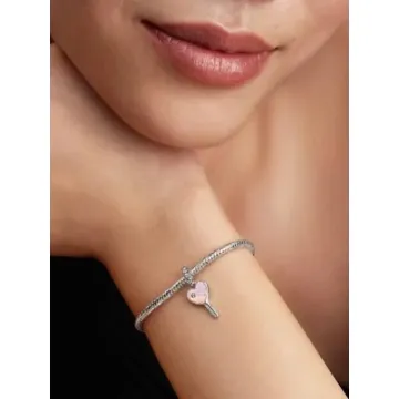 Charm Pendant Clé Cœur Opalescent Pandora