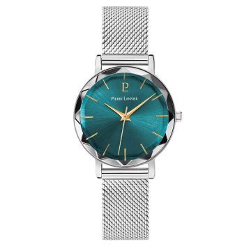 Montre Femme MULTIPLES Argenté Cadran Vert Bracelet Acier milanais Argenté 14 MM