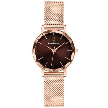 Montre Femme MULTIPLES Doré-rose Cadran Chocolat Bracelet Acier milanais Doré-rose 14 MM