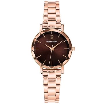 Montre Femme MULTIPLES Doré-rose Cadran Chocolat Bracelet Acier Doré-rose 14 MM