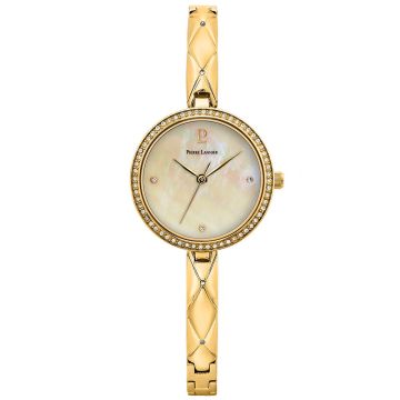 Montre Femme LEIA Cadran Blanc Bracelet Acier Doré