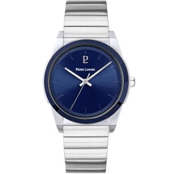 Montre Homme CANDIDE Cadran Bleu Bracelet Acier Argenté