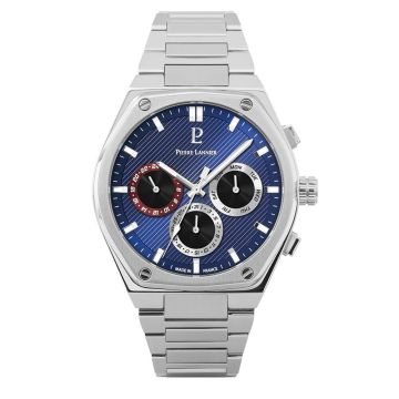 Montre Homme COPILOTE Argenté Cadran Bleu Bracelet Acier Argenté 24 MM