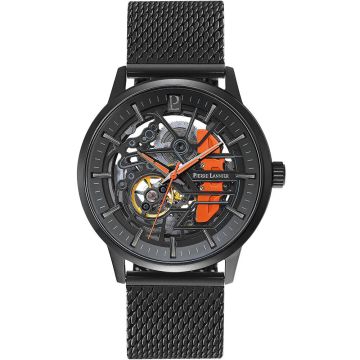 Montre Homme PADDOCK Cadran Noir Bracelet Acier milanais Noir