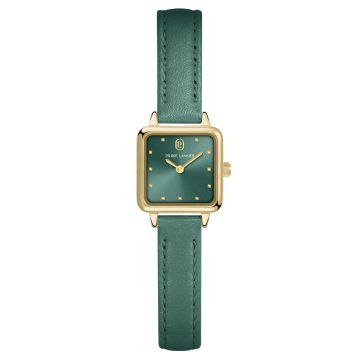 Montre Quartz Femme NEORA Doré Cadran Vert Bracelet Cuir Vert 10 MM