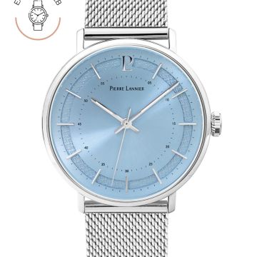 Montre Homme GAIUS Cadran Bleu Bracelet Acier milanais Argenté
