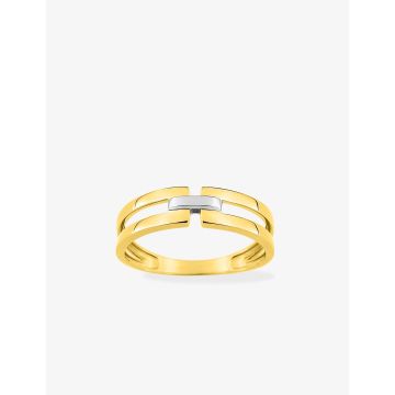 Bague Tout Métal Bicolore