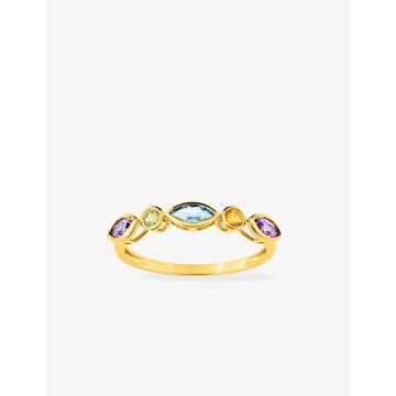 Bague Améthyste Périd Topaze Bleu Traitée Ci