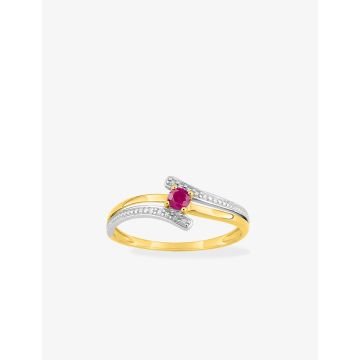 Bague Rubis Or Jaune+Rh