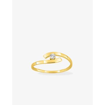 Bague Oxyde De Zirconium Or Jaune