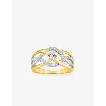 Bague Oxyde De Zirconium Bicolore