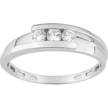 Bague Oxyde De Zirconium Or Blanc