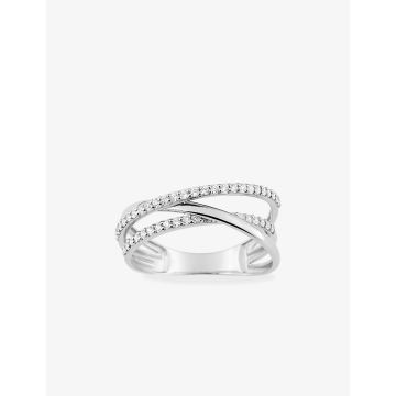 Bague Oxyde De Zirconium Or Blanc