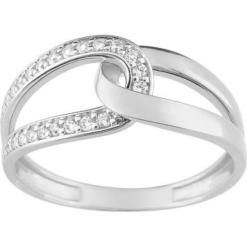 Bague Oxyde De Zirconium Or Blanc