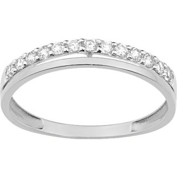 Bague Oxyde De Zirconium Or Blanc