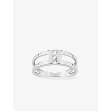 Bague Oxyde De Zirconium Or Blanc