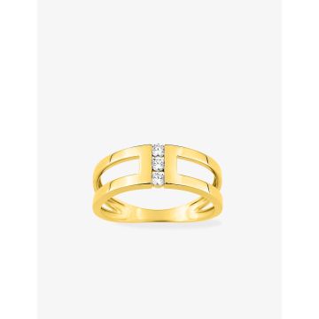 Bague Oxyde De Zirconium Or Jaune