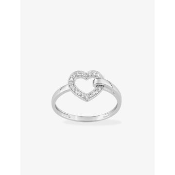 Bague Oxyde De Zirconium Or Blanc