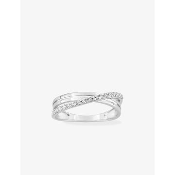 Bague Oxyde De Zirconium Or Blanc