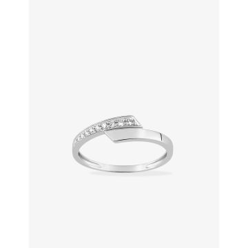 Bague Oxyde De Zirconium Or Blanc