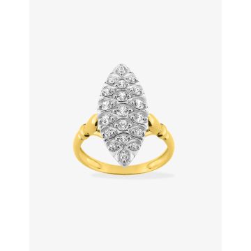 Bague Oxyde De Zirconium Bicolore