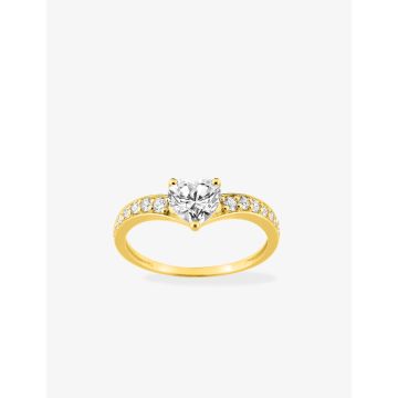 Bague Oxyde De Zirconium Or Jaune