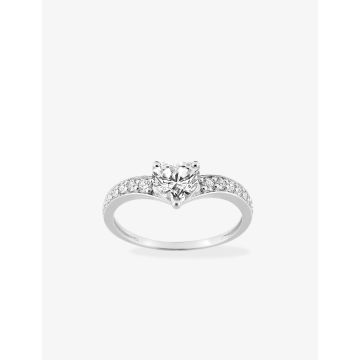 Bague Oxyde De Zirconium Or Blanc