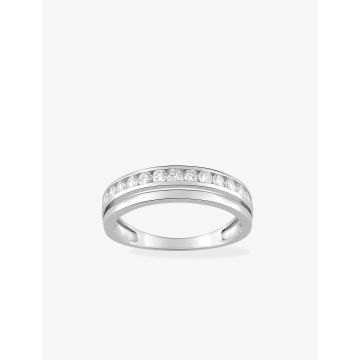Bague Oxyde De Zirconium Or Blanc