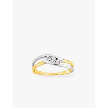 Bague Oxyde De Zirconium Bi Or375