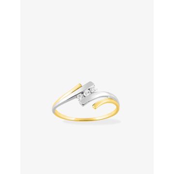 Bague Oxyde De Zirconium Bi Or375