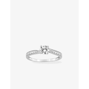 Bague Oxyde De Zirconium Or Blanc