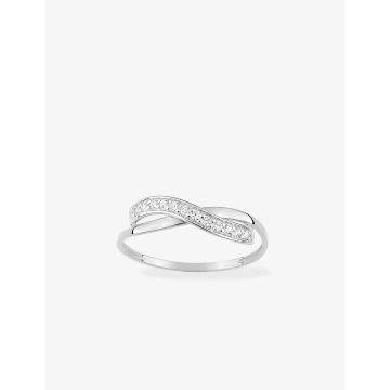 Bague Oxyde De Zirconium Or Blanc
