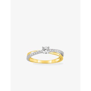 Bague Oxyde De Zirconium Bicolore
