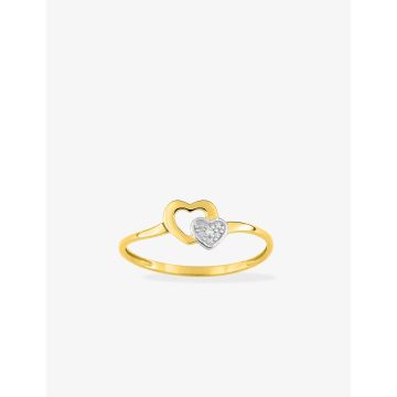 Bague Diamant 0.005 Or Jaune+Rh