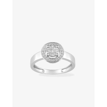 Bague Diamant 0.046ct Or Blanc