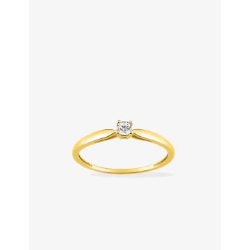 Bague Diamant 0.10ct Gh-P2p3 Or Jaune