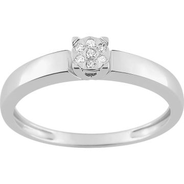 Bague Diamant 0.029 Or Blanc