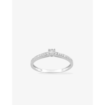 Bague Diamant 0.04+0.02=0.06 Or Blanc