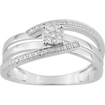 Bague Diamant 0.047ct Or Blanc