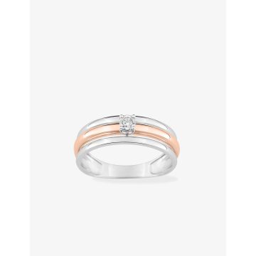 Bague Diamant 0.03ct Bicolore