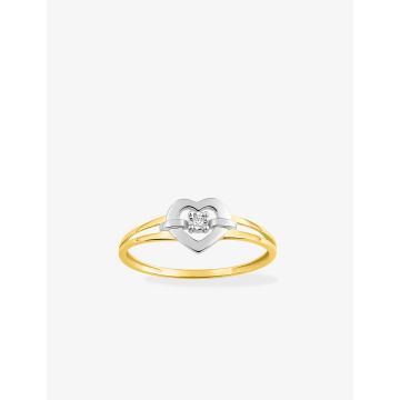 Bague Diamant 0.01 Or Jaune+Rh